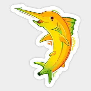 Banana Marlin Sticker